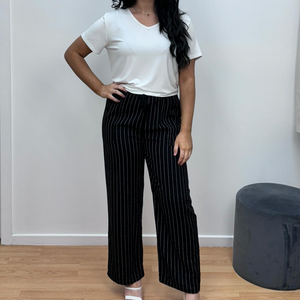 Wide Leg Stripe Pant