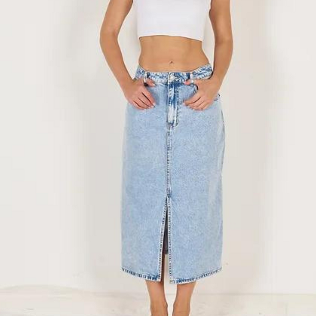 Midi Denim Skirt