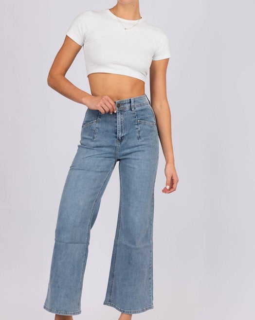Wide Leg Front Pocket Jeans – Studio Fashion